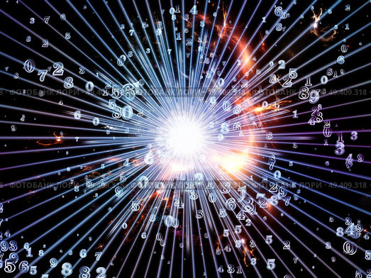 Math Universe series. Creative arrangement of digits and elements of space for subject of mathematics, science, education and modern technology. Стоковое фото, агентство Ingram Publishing / Фотобанк Лори