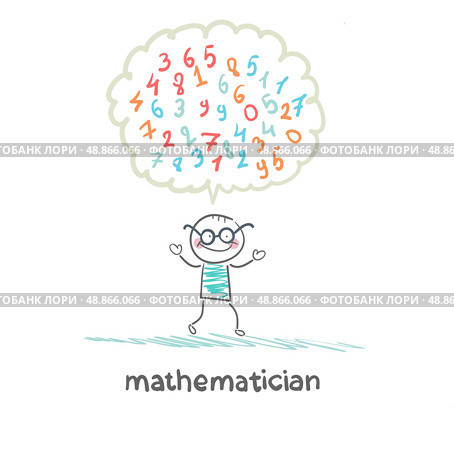 mathematician thinks about numbers. Стоковая иллюстрация, агентство Ingram Publishing / Фотобанк Лори