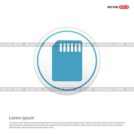 Memory Card Icon - white circle button. Стоковая иллюстрация, агентство Ingram Publishing / Фотобанк Лори