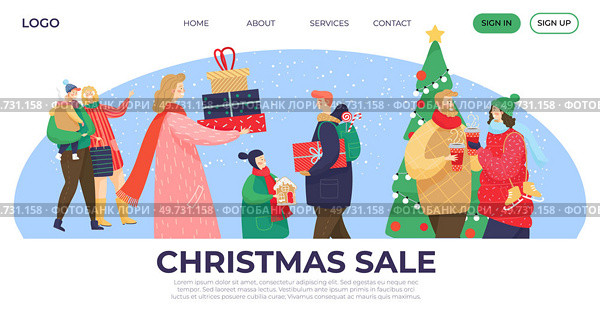 Merry Christmas card. Vector illustration. The lettering on holiday card was beautifully crafted A festive poster with Merry Christmas 2024 was displayed in town square The golden bell jingled merrily. Merry Christmas card. A postcard with beautiful winter scene can be perfect Christmas greeting. Стоковая иллюстрация, агентство Ingram Publishing / Фотобанк Лори