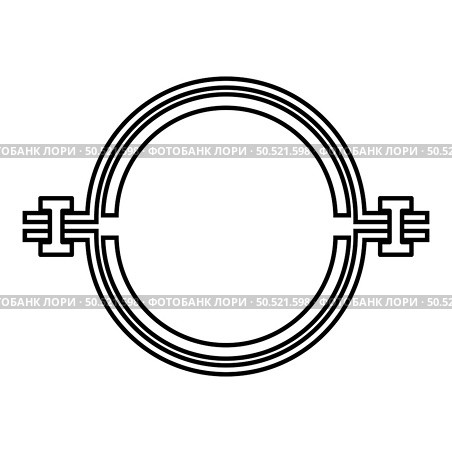 Metal clamp with rubber band hose contour outline line icon black color vector illustration image thin flat style simple. Metal clamp with rubber band hose contour outline line icon black color vector illustration image thin flat style. Стоковая иллюстрация, агентство Ingram Publishing / Фотобанк Лори