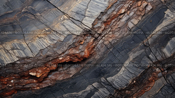 metamorphic geology texture ai generated. Стоковое AI-изображение, AI-художник Vectorwin / Фотобанк Лори
