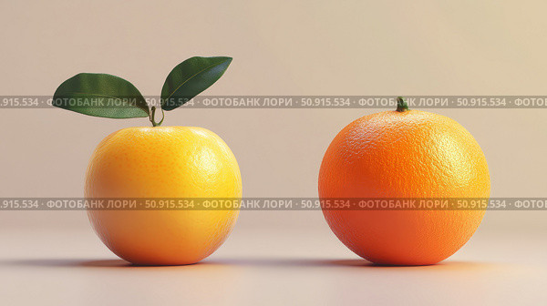 metaphor compare apples to oranges ai generated. Стоковое AI-изображение, AI-художник Vectorwin / Фотобанк Лори