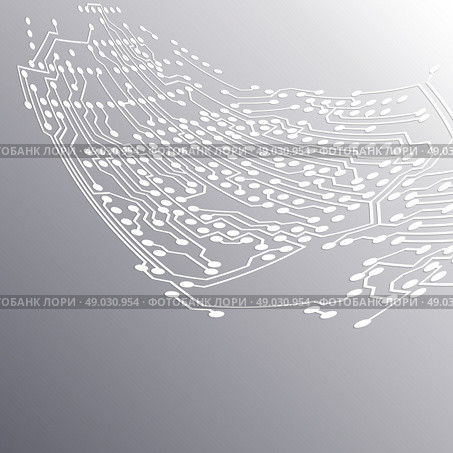 Microchip background, electronic circuit, EPS10 vector illustration. Стоковая иллюстрация, агентство Ingram Publishing / Фотобанк Лори