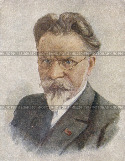 Михаил Калинин - революционер. Председатель ВЦИК СССР. (Фонвизин А.) Советская открытка. 30-е годы ХХ века. Стоковое фото, фотограф Артёменко Дмитрий Николаевич / Фотобанк Лори