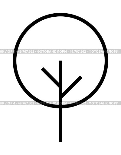 Minimalist representation of a tree with a circular crown and linear branches, enclosed within a black circle. Ideal for sustainability, nature, minimalism, ecology, and environmental logos. Simple. Simple Geometric Tree Design in a Circular Border for Environmental Themes. Стоковая иллюстрация, агентство Ingram Publishing / Фотобанк Лори
