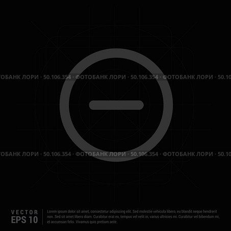 minus icon - Black Creative Background - Free vector icon. Стоковая иллюстрация, агентство Ingram Publishing / Фотобанк Лори