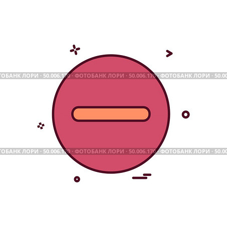 Minus icon design vector. Стоковая иллюстрация, агентство Ingram Publishing / Фотобанк Лори