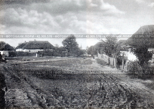 Миргород. Старосветский уголок. Фотография из альбома "Гоголь на родине", 1902 год. Стоковое фото, фотограф Сергей Елизарьев / Фотобанк Лори