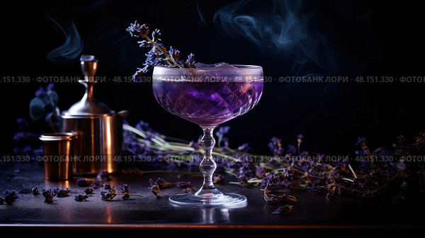mixology cocktail dark ai generated. Стоковое AI-изображение, AI-художник Vectorwin / Фотобанк Лори