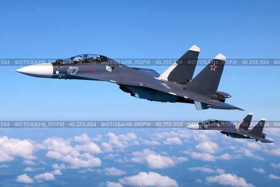 Многоцелевой истребитель Су-30СМ морской авиации ВМФ России (2019 год). Редакционное фото, фотограф Александр Тарасенков / Фотобанк Лори