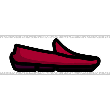 Moccasin Icon. Editable Bold Outline With Color Fill Design. Vector Illustration. Стоковая иллюстрация, агентство Ingram Publishing / Фотобанк Лори