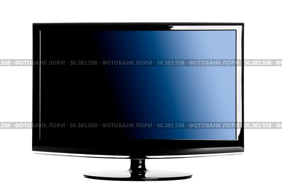 Modern lcd TV isolated over a white background. Стоковое фото, агентство Ingram Publishing / Фотобанк Лори
