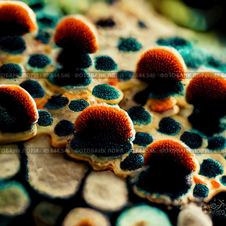 mold in magnification. Digital art  illustration concept. Стоковое фото, агентство Ingram Publishing / Фотобанк Лори