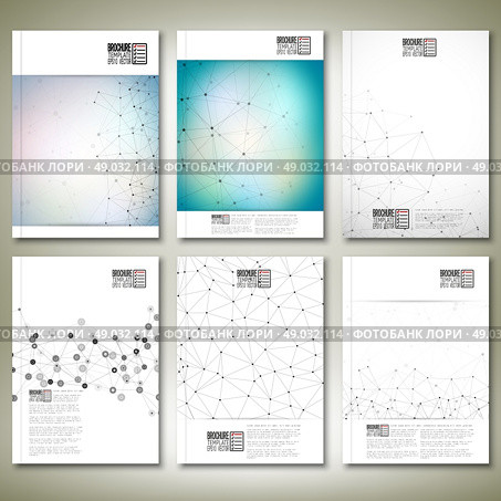 Molecule structure, interconnection network. Brochure, flyer or report for business. Стоковая иллюстрация, агентство Ingram Publishing / Фотобанк Лори
