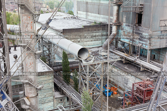 Монтаж газохода большого диаметра. Стоковое фото, фотограф Кекяляйнен Андрей / Фотобанк Лори