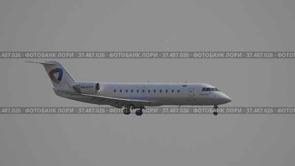 MOSCOW, RUSSIA, May 12, 2018: Company Severstal passenger plane comes in to land in to the airport Sheremetyevo, Russia. Редакционное фото, фотограф Фотограф / Фотобанк Лори