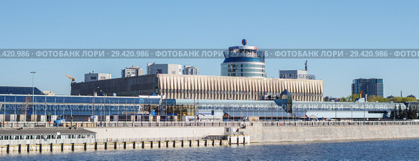 MOSCOW, RUSSIA - May 4, 2017: Exhibition complex "Expocenter" on Krasnaya Presnya. Редакционное фото, фотограф Николай Чутчиков / Фотобанк Лори
