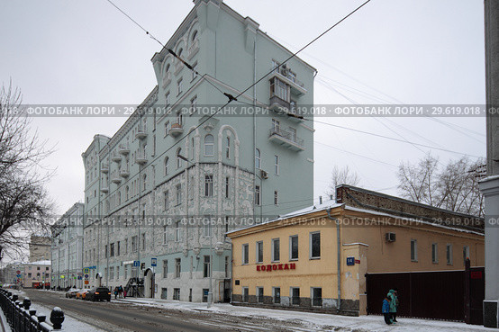 Москва, дом № 14, улица Чистопрудный бульвар (2018 год). Редакционное фото, фотограф Дмитрий Неумоин / Фотобанк Лори