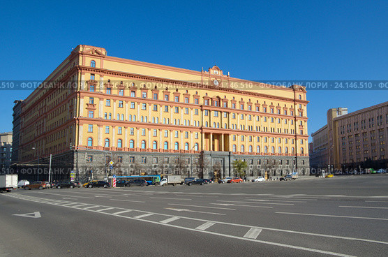 Москва, Лубянская площадь. Здание ФСБ России (2016 год). Редакционное фото, фотограф Елена Коромыслова / Фотобанк Лори