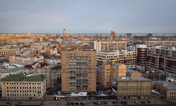 Москва на закате (2012 год). Редакционное фото, фотограф Наталья Чуб / Фотобанк Лори