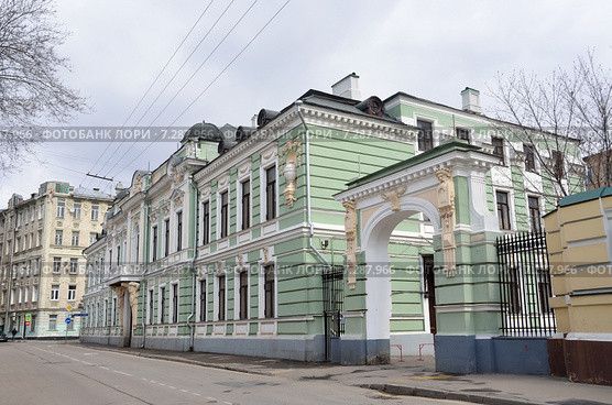 Москва, Подсосенский переулок, дом 21. Дом московских меценатов Морозовых (2015 год). Стоковое фото, фотограф Овчинникова Ирина / Фотобанк Лори