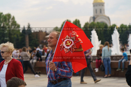 Москва, Россия, 9 мая 2019 - Празднование Дня Победы в Москве. Редакционное фото, фотограф YuryKara / Фотобанк Лори