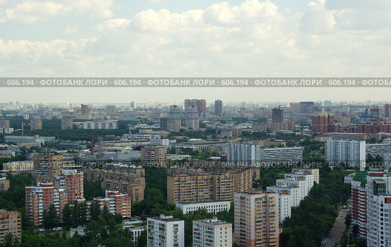 Москва с высоты (2008 год). Стоковое фото, фотограф Дмитрий Тарасов / Фотобанк Лори