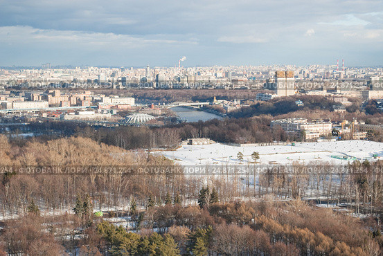Москва. Вид с главного здания МГУ (2016 год). Стоковое фото, фотограф Ольга Пашкова / Фотобанк Лори