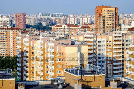 Москва, вид сверху на район Ховрино (2019 год). Стоковое фото, фотограф glokaya_kuzdra / Фотобанк Лори