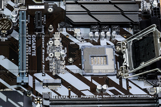 Motherboard Gigabit for the processor Intel. Стоковое фото, фотограф Леонид Еремейчук / Фотобанк Лори