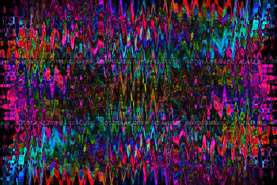 Motley wavy abstract texture. Colorful waves on a dark background shimmer with a variety of colors. Illustration. Стоковая иллюстрация, иллюстратор Бузмакова Светлана / Фотобанк Лори