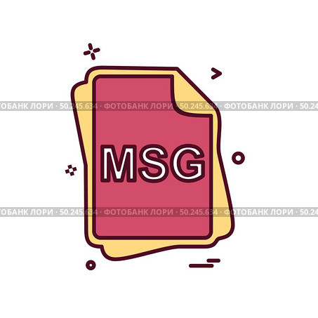 MSG file type icon design vector. Стоковая иллюстрация, агентство Ingram Publishing / Фотобанк Лори