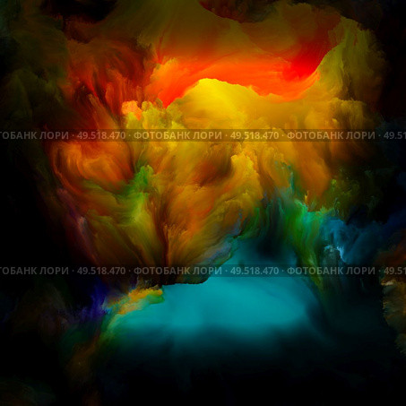 Multicolor Cloud. Color Dream series. Artistic abstraction composed of gradients and spectral hues on the topic of imagination, creativity and art painting. Стоковое фото, агентство Ingram Publishing / Фотобанк Лори