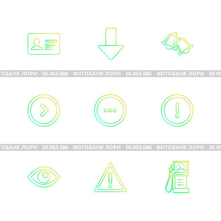 multimedia , sound , buttons , dwonload , upload , pin , key ,error , calcualtor , icon, vector, design,  flat,  collection, style, creative,  icons. Стоковая иллюстрация, агентство Ingram Publishing / Фотобанк Лори