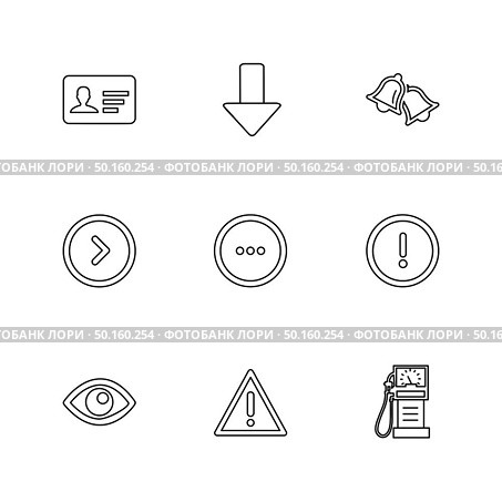 multimedia , sound , buttons , dwonload , upload , pin , key ,error , calcualtor , icon, vector, design,  flat,  collection, style, creative,  icons. Стоковая иллюстрация, агентство Ingram Publishing / Фотобанк Лори