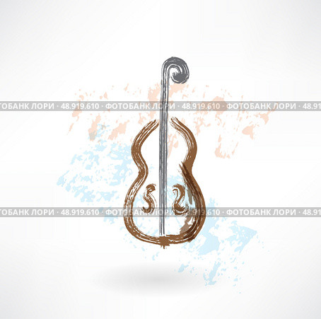 music cello grunge icon. Стоковая иллюстрация, агентство Ingram Publishing / Фотобанк Лори