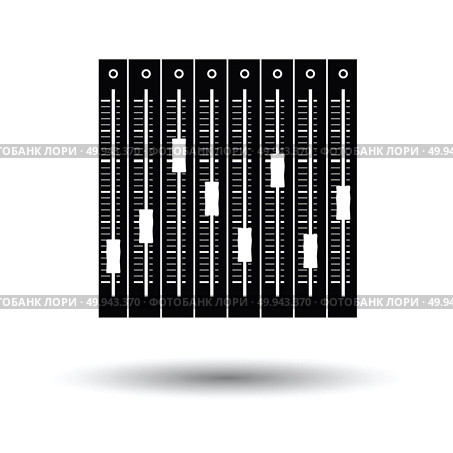 Music equalizer icon. White background with shadow design. Vector illustration. Стоковое фото, агентство Ingram Publishing / Фотобанк Лори