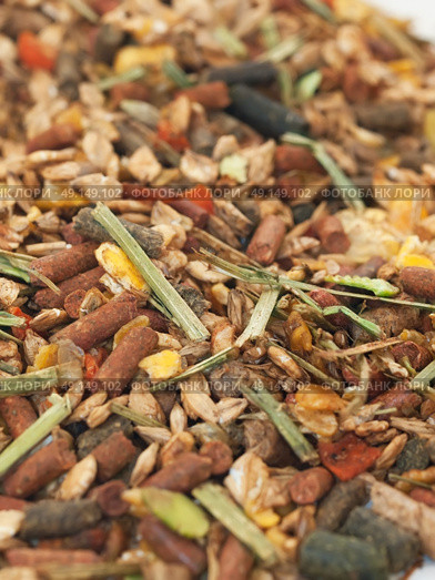 natural  muesli  with live yeast  background for horse. Стоковое фото, агентство Ingram Publishing / Фотобанк Лори