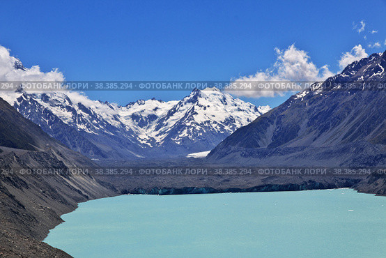 Nature of Tasman Glacier, New, Zealand, Стоковое фото, фотограф Сергей Стрелков / Фотобанк Лори