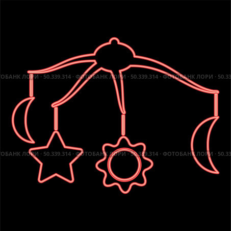 Neon 360 degrees rotating hanging rattles baby red color vector illustration image flat style light. Neon 360 degrees rotating hanging rattles baby red color vector illustration image flat style. Стоковая иллюстрация, агентство Ingram Publishing / Фотобанк Лори