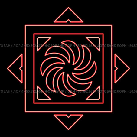 Neon armenian Arevakhach Neo paganism symbol sunny cross solar mythology Hetanism Armenian neo powder heathenism Eternity sign pumpkin red color vector illustration image flat style light. Neon armenian Arevakhach Neo paganism symbol sunny cross solar mythology Hetanism Armenian neo powder heathenism Eternity sign pumpkin red color vector illustration image flat style. Стоковая иллюстрация, агентство Ingram Publishing / Фотобанк Лори