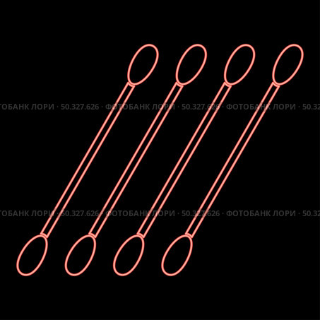 Neon cotton swabs icon black color in circle outline vector illustration red color vector illustration flat style light image. Neon cotton swabs icon black color in circle red color vector illustration flat style image. Стоковая иллюстрация, агентство Ingram Publishing / Фотобанк Лори