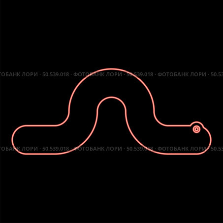 Neon creeping worm earthworm crawling invertebrate creep creature red color vector illustration image flat style light. Neon creeping worm earthworm crawling invertebrate creep creature helminth parasite pest crawl angleworm red color vector illustration image flat style. Стоковая иллюстрация, агентство Ingram Publishing / Фотобанк Лори