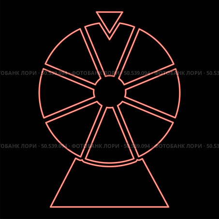 Neon fortune wheel drum lucky spin game casino gambling winner roulette red color vector illustration image flat style light. Neon fortune wheel drum lucky spin game casino gambling winner roulette red color vector illustration image flat style. Стоковая иллюстрация, агентство Ingram Publishing / Фотобанк Лори