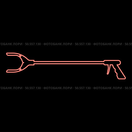Neon long reach grabber litter picker gripper trash device pick up tool claw equipment arm hand red color vector illustration image flat style light. Neon long reach grabber litter picker gripper trash device pick up tool claw equipment arm hand red color vector illustration image flat style. Стоковая иллюстрация, агентство Ingram Publishing / Фотобанк Лори
