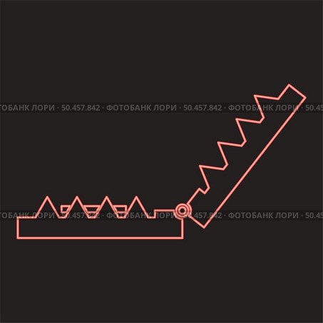 Neon trap red color vector illustration image flat style light. Neon trap red color vector illustration image flat style. Стоковая иллюстрация, агентство Ingram Publishing / Фотобанк Лори