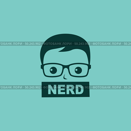 nerd geek guy cartoon character sign logo vector art. nerd geek guy cartoon character sign logo vector. Стоковая иллюстрация, агентство Ingram Publishing / Фотобанк Лори