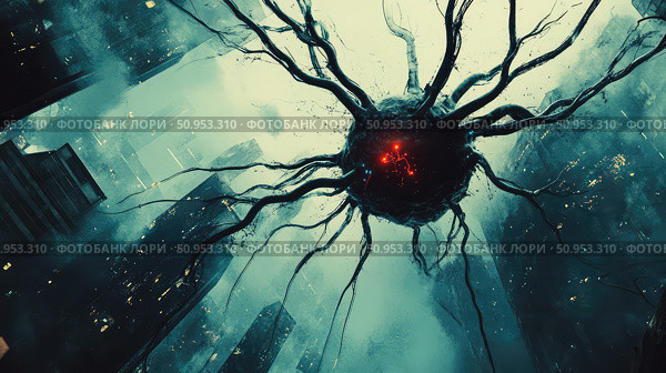 neurogenesis expanding neuron ai generated. Стоковое AI-изображение, AI-художник Vectorwin / Фотобанк Лори