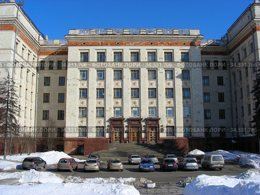 НИИ ядерной физики имени Д. В. Скобельцына МГУ им. М. В. Ломоносова. Ленинские горы, 1, строение 2. Район Раменки. Город Москва (2010 год). Редакционное фото, фотограф lana1501 / Фотобанк Лори